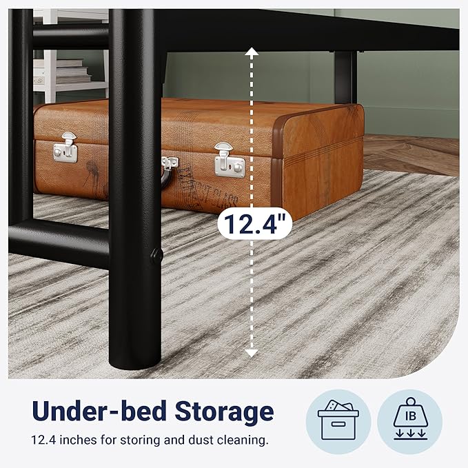 Allewie 14 Inch Twin Size Metal Platform Bed Frame - Image 5
