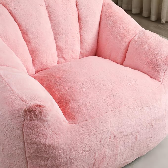 Furniliving Bean Bag Chair, Giant Bean Bag Chair Stuffed Floor Sofa - Image 6
