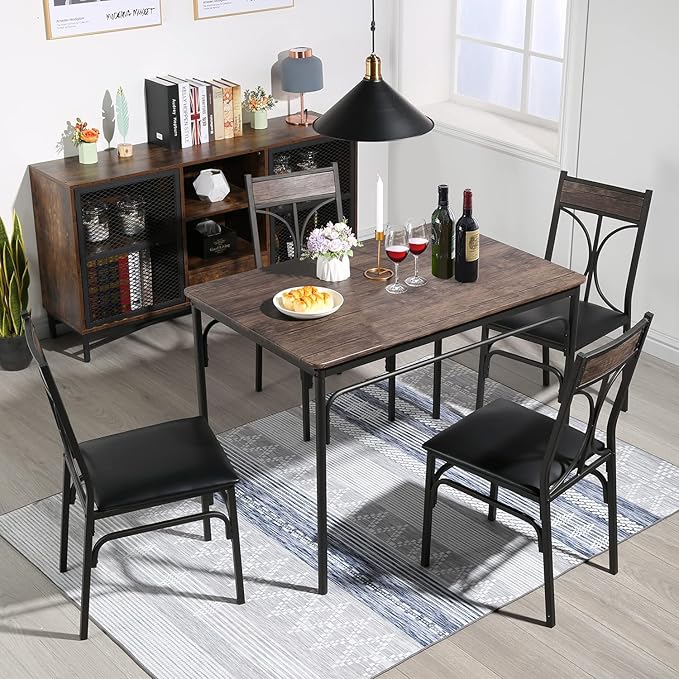 VECELO Kitchen Dining Room Table Set - Image 3
