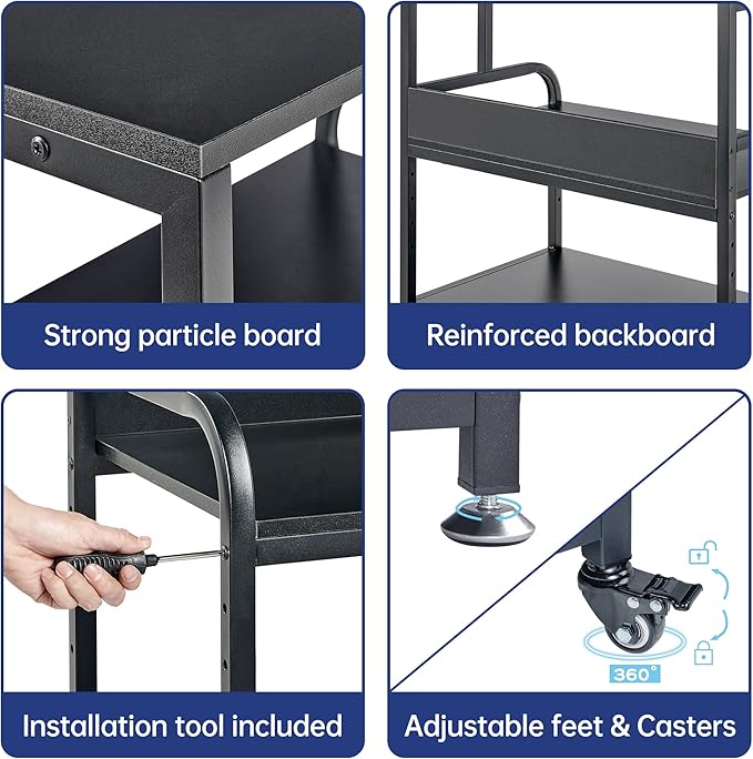 32.3" x 18.9" Extra Large Printer Stand Table - Image 8