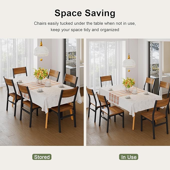 Feonase Dining Chairs Set of 6, Modern Kitchen Chairs - Image 8
