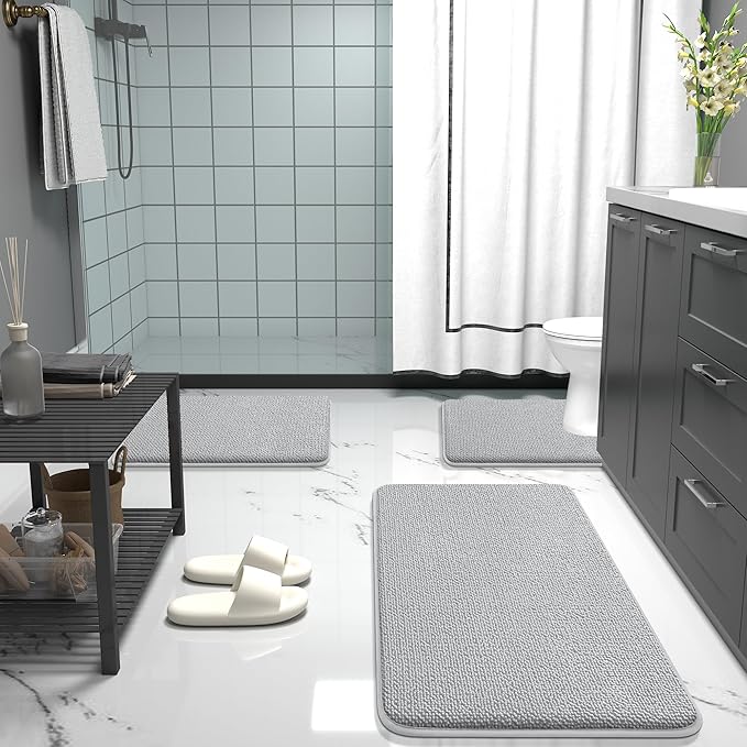 OLANLY Thick Memory Foam Bath Mat Rug 36x24, Extra Soft Absorbent Bathroom Rug - Image 7