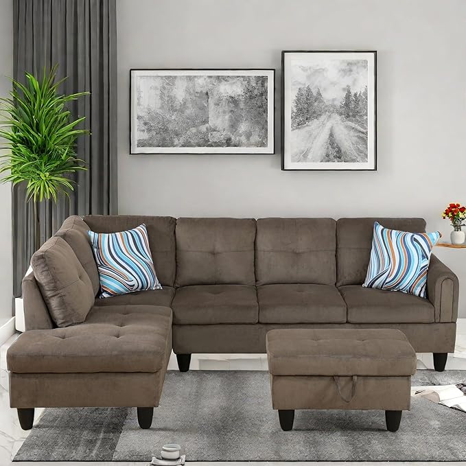 Convertible Sectional Couch, Large L Shaped Couch - Image 4
