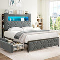 Queen Upholstered LED Bed Frame by JOCOEVOL