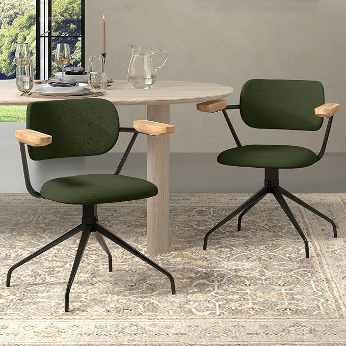 Modern Swivel Dining Chairs Set of 2 by MINPINSER