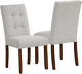 HomePop Button Tufted Fabric Dining Chairs by HomePop