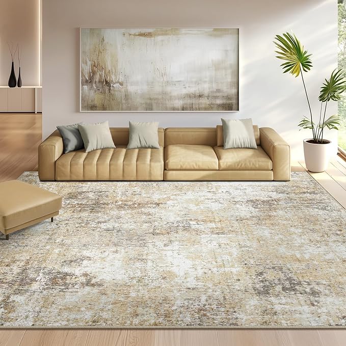 Washable Area Rugs 6'x9' Non-Slip Modern Abstract Soft - Image 4