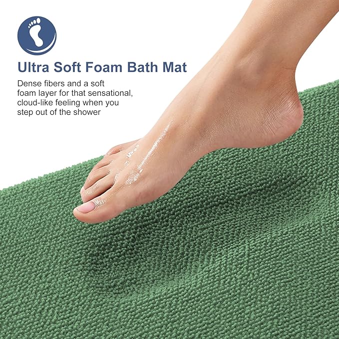 OLANLY Thick Memory Foam Bath Mat Rug 30x20, Extra Soft Absorbent Bathroom Rug - Image 2