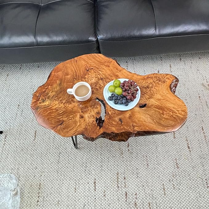Live Edge Coffee Table, Natural Wood Coffee Table - Image 7