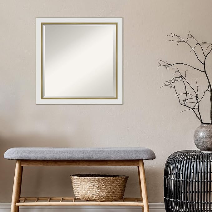 Amanti Art White Bathroom Mirror - Image 6