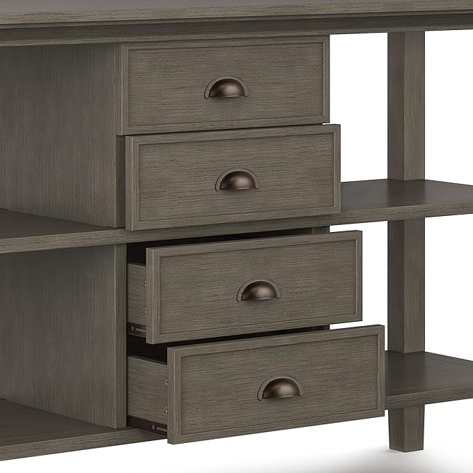 SIMPLIHOME Redmond SOLID WOOD 54 inch Wide Transitional Console Sofa Table in - Image 7