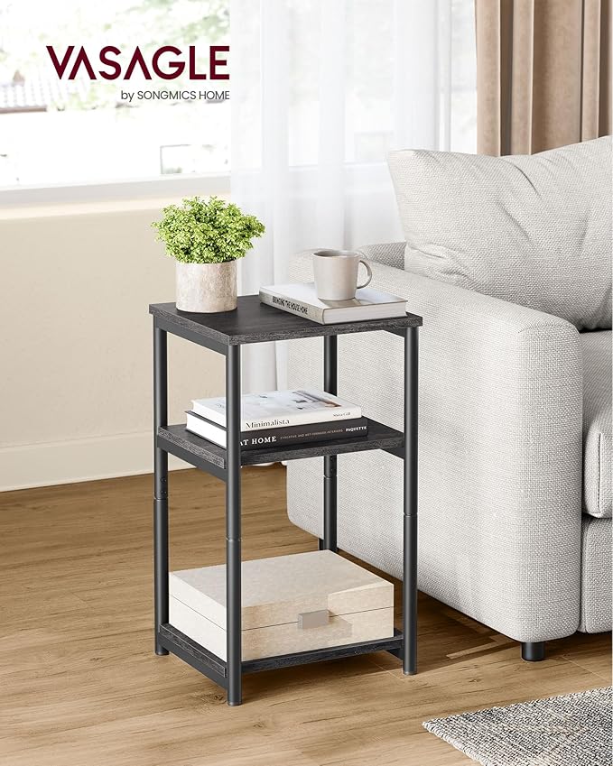 VASAGLE Side Table, Small End Table, Tall Nightstand - Image 4
