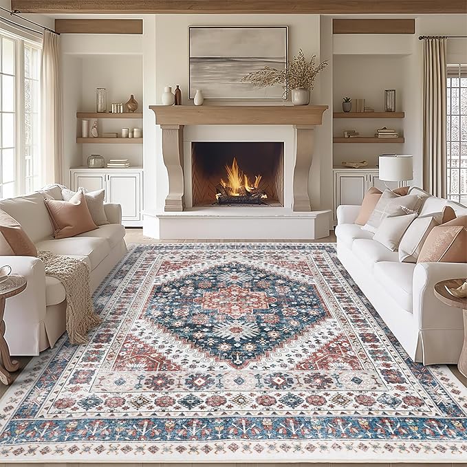 zesthome 9x12 Area Rugs, Stain Resistant Washable Rug, Ultra-Thin Rugs by Zesthome