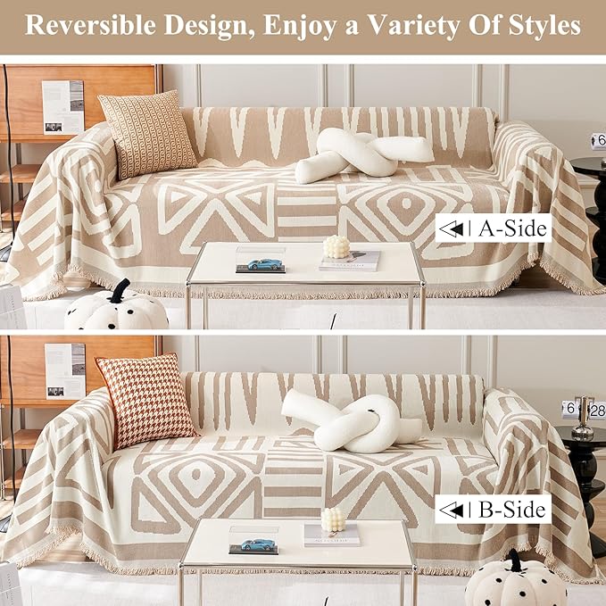 STACYPIK Khaki Beige Sofa Cover - Image 2