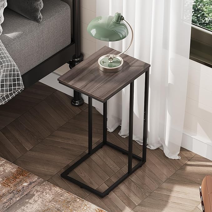 WLIVE Small Side Table, C Shaped End Table - Image 4