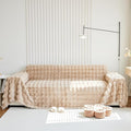 Thick Faux Rabbit Fur Couch Cover 1-Piece Non-Slip Warm Soft Cozy Sofa Covers by VMVOUGEMARKET