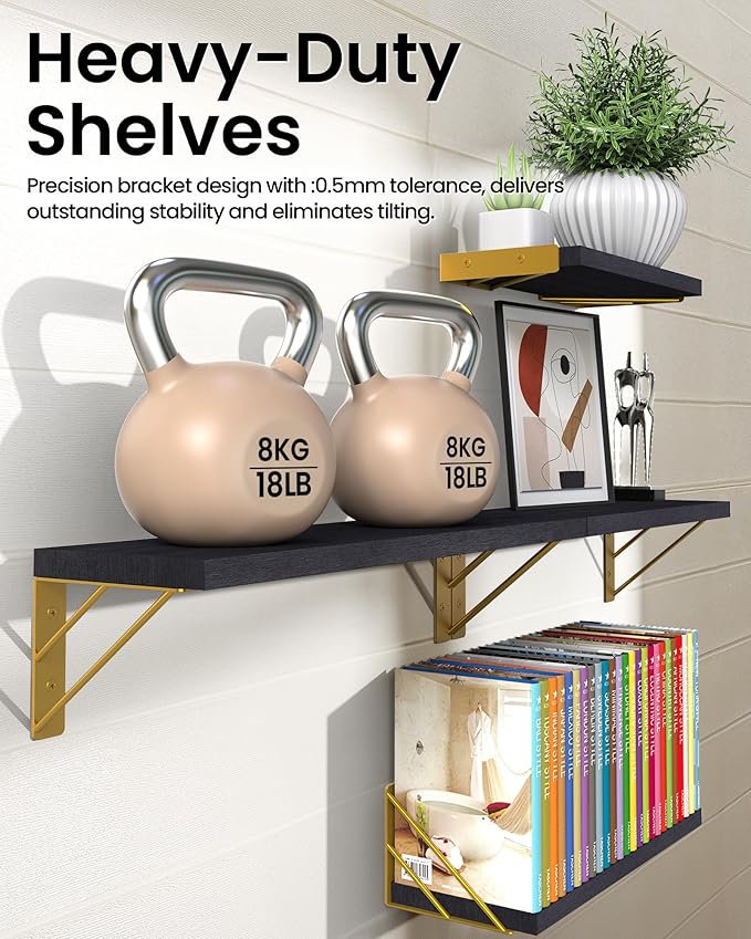 BAYKA Floating Shelves for Bedroom Decor, Wall Shelves for Storage, Wall - Image 5