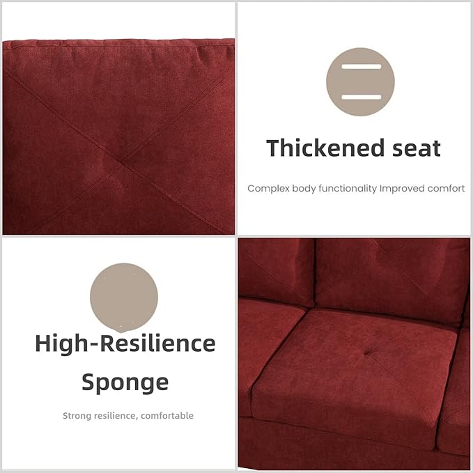 L Shaped Sectional Couch Sofa, Modern Couches - Image 5