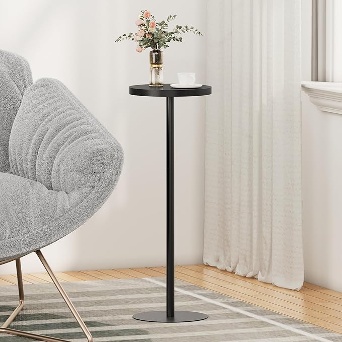 TUTOTAK Tall Round Side Table, Small End Table, Beside Table, Drink Table - Image 2