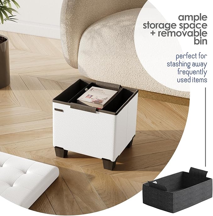 STORAGEBUD Storage Ottoman Cube - Image 3