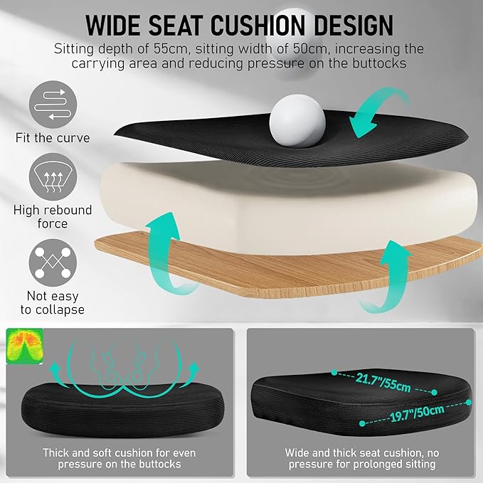 High Back Ergonomic Office Chair, Breathable Mesh Desk Chair - Image 7
