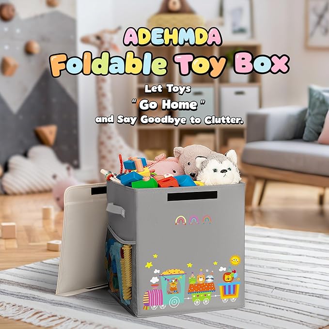 40L Large Toy Storage Box with Lid, Large Toy Box Chest - Image 4