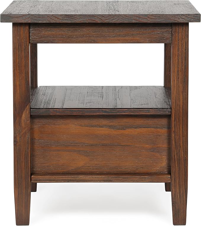 SIMPLIHOME Warm Shaker SOLID WOOD 20 inch Wide Rectangle Transitional End Table - Image 10