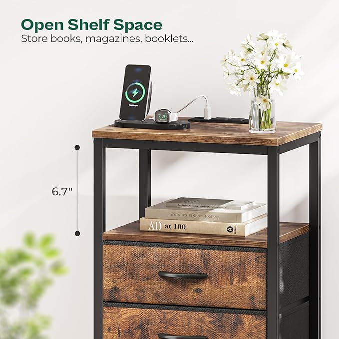 Huuger 5 Drawers Dresser with Charging Station, Dresser - Image 6