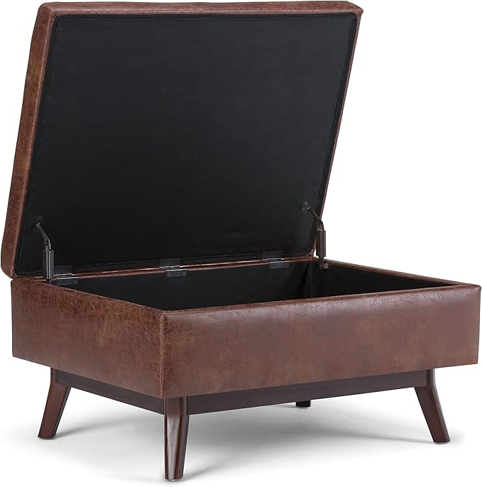 SIMPLIHOME Owen 34 inch Wide Mid Century Modern Rectangle Coffee Table Storage - Image 5