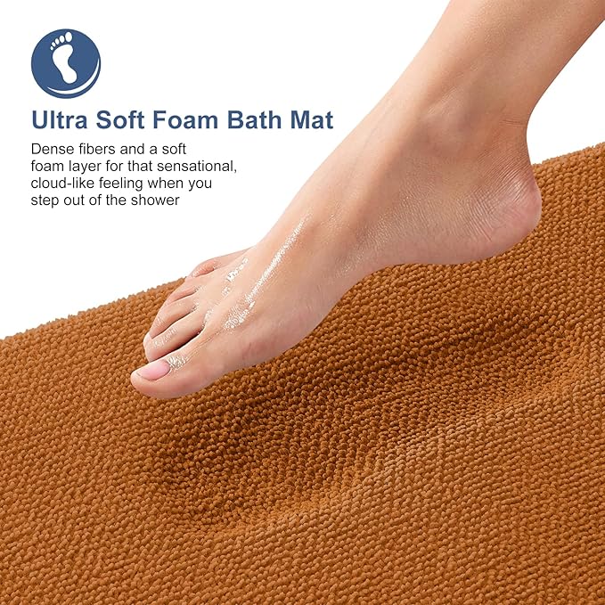 OLANLY Thick Memory Foam Bath Mat Rug 30x20, Extra Soft Absorbent Bathroom Rug - Image 2