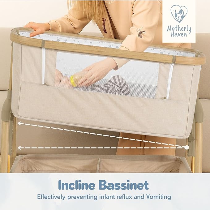 Baby Bassinet Bedside Sleeper, Portable Crib - Image 5