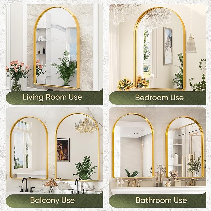 Suidia 24" x 36" Bathroom Mirror, Bathroom Vanity Mirror Metal Framed, - Image 9