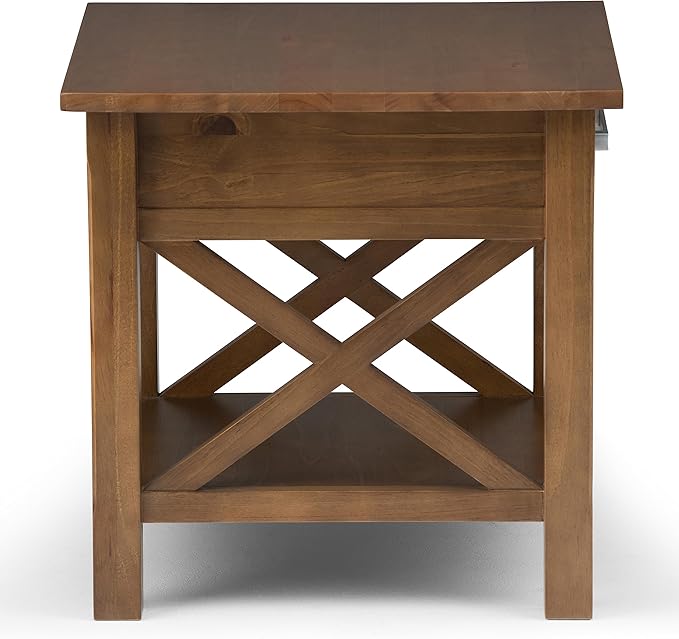 SIMPLIHOME Kitchener SOLID WOOD 21 inch Wide Square Contemporary End Side Table - Image 9