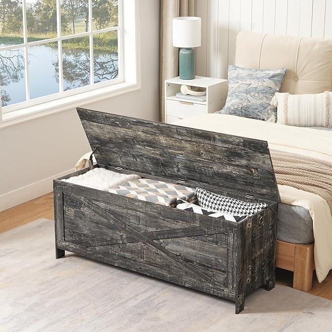 47.2" Toy Chest, Sturdy Entryway Storage Chest - Image 2