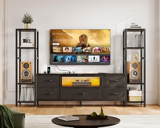 Casaottima 71" TV Stands for 43, 55 Inch TV Entertainment Center - Image 2