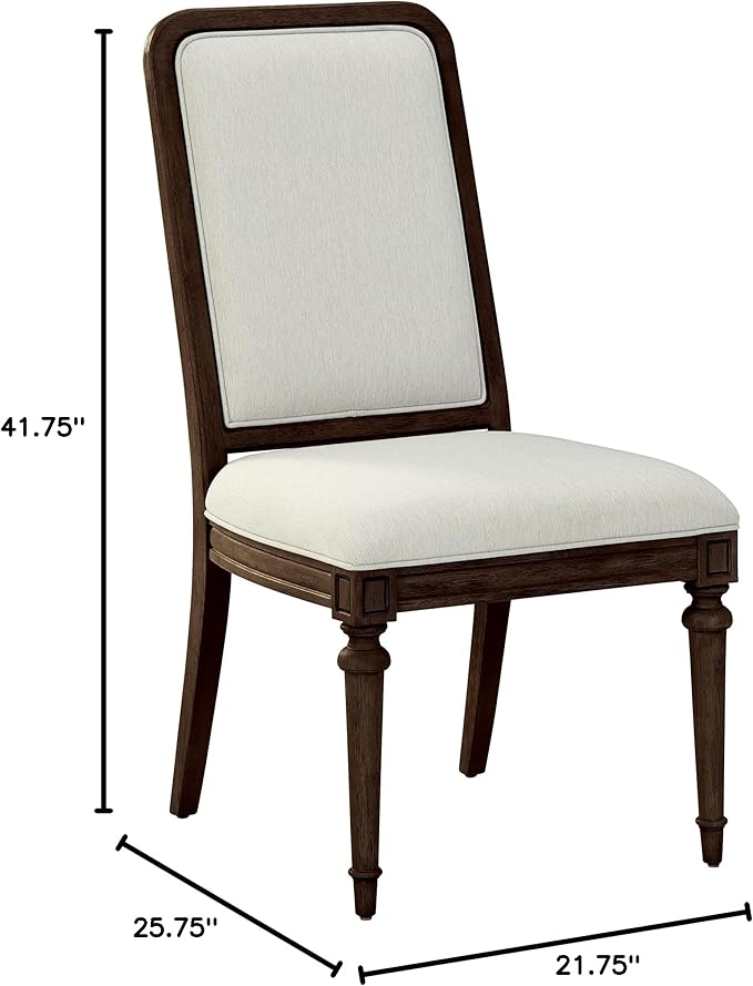 Hekman Furniture Upholstered Side Chair Java Finish, Upholstered Seat & Back - Image 3