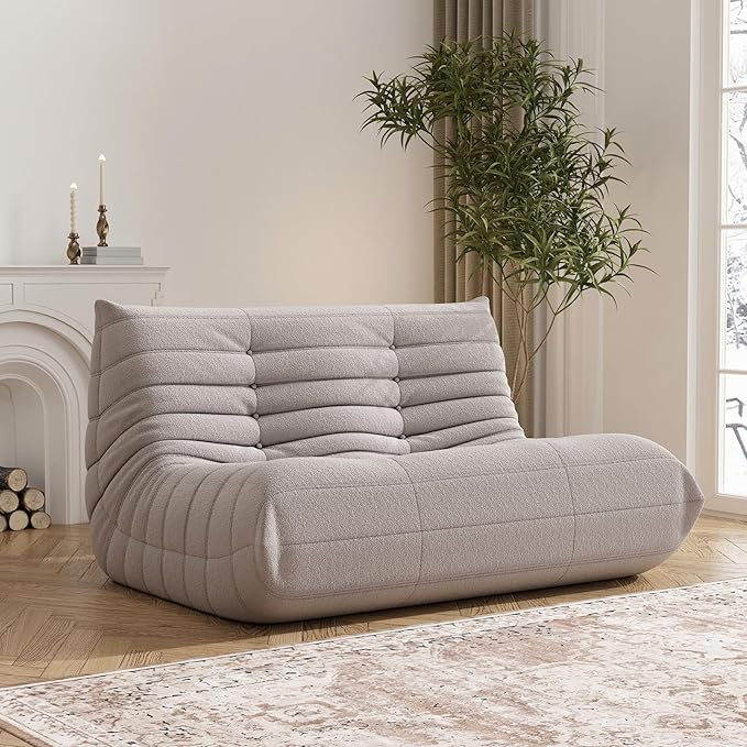 Bean Bag Chair for Adults, Oversized Loveseat Fireside Chair Comfy Lazy Floor by Unknown