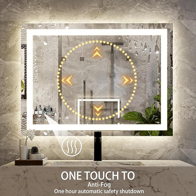 38'' x 26'' LED Bathroom Mirror - Image 5