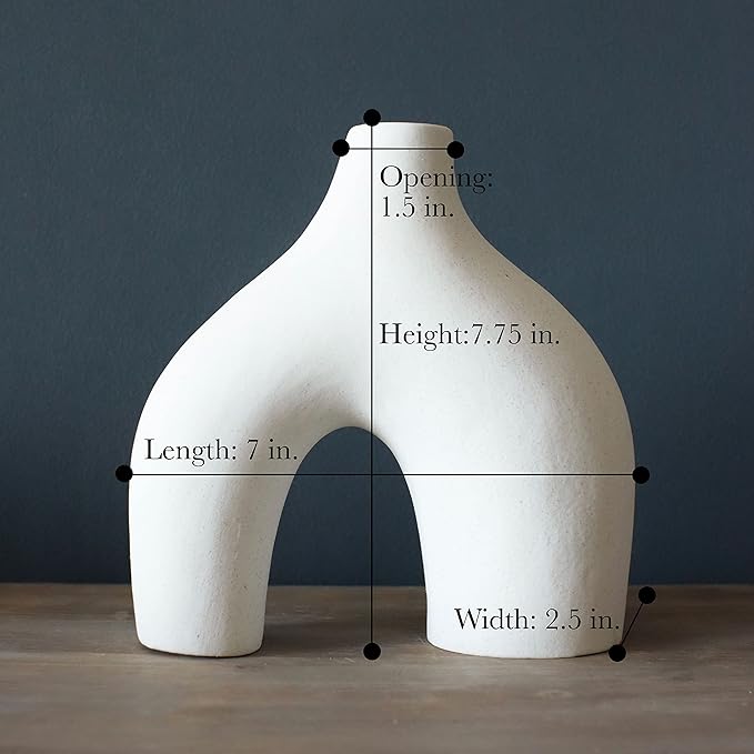 Carrot's Den Donut Vase, Hollow | Table Centerpiece, Olive Plant, Living Room - Image 3