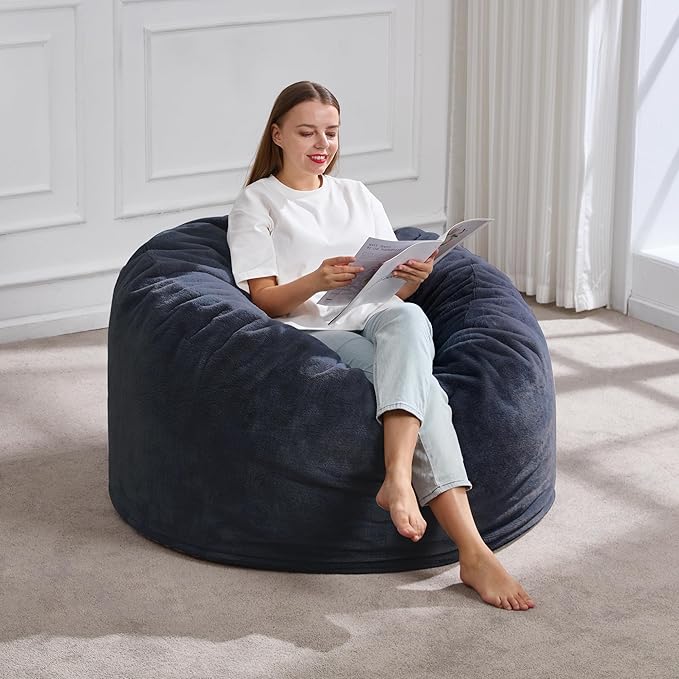 Hobestluk 3ft Bean Bag Chairs for Adults Large Beanbag Chair - Image 7