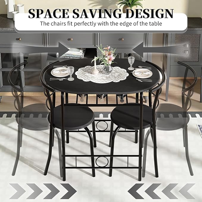 VECELO 3-Piece Dining Table Set - Image 3