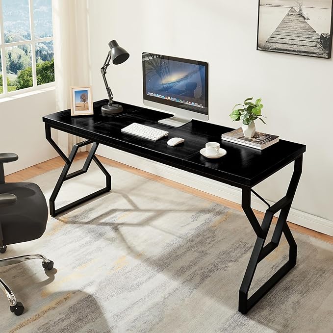 HOMISSUE 63-inch Executive Desk, Large Home Office Desk - Image 7