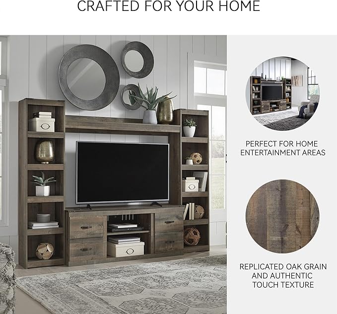 Signature Design by Ashley Derekson Farmhouse 3-Piece Entertainment Center - Image 4