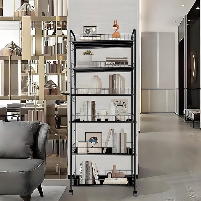6 Tier 10in Slim Rolling Storage Cart - Image 9