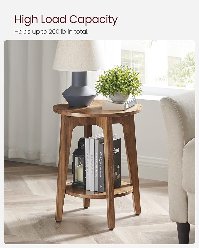 VASAGLE Side Tables, Small Round End Table - Image 6
