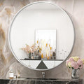 TokeShimi 40 Inch Round Silver Bathroom Vanity Mirror by RefinedBathroomAccessories