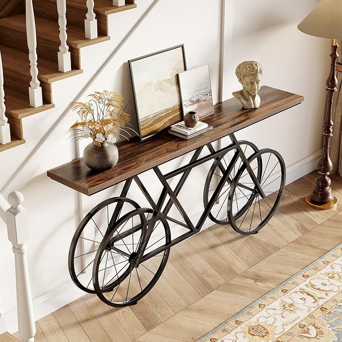 LITTLE TREE Narrow Sofa Table, 70.9-Inch Extra Long Console Table - Image 6