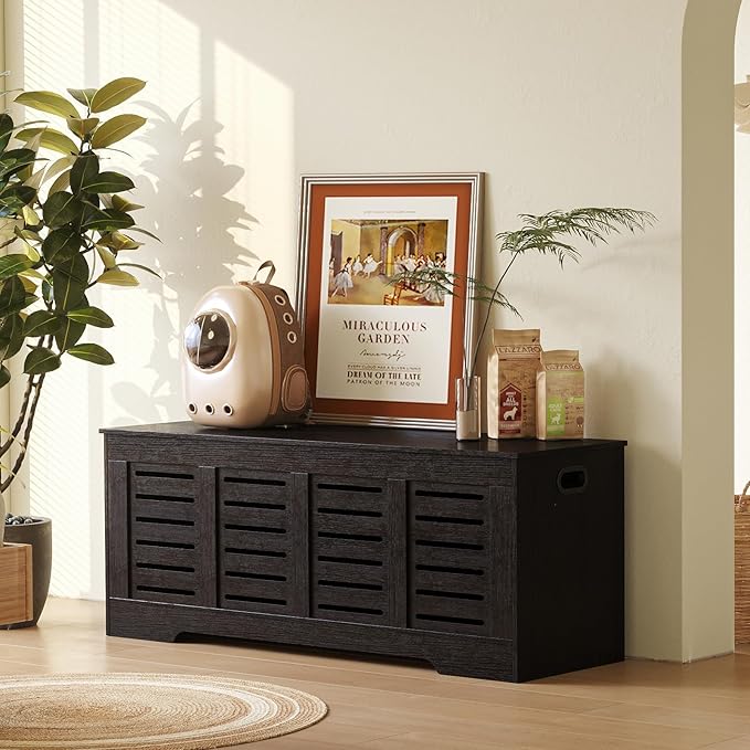 DINZI LVJ Storage Chest, 47.3” Wooden Toy Box - Image 5