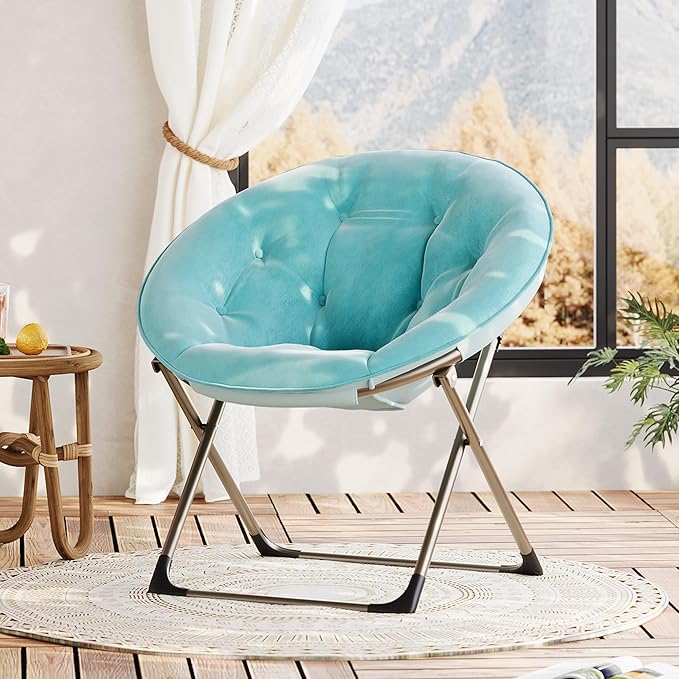 Comfy Saucer Chairs, Cozy Faux Fur Living Room Chair - Image 8