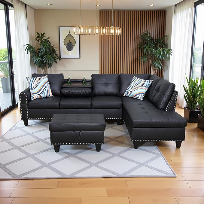 97.5" Oversized Sectional Couch, L Shaped Couch - Image 3